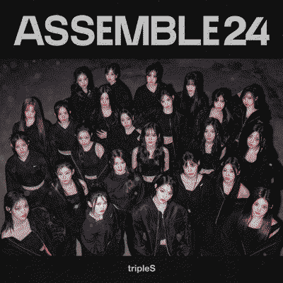 album cover for assemble24. it shows all the members (at that moment) of tripleS